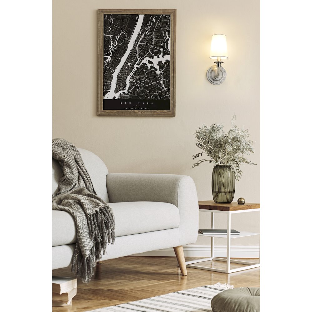 Z-Lite Katerina 1 Light Wall Sconce in Brushed Nickel Frame Finish. Picture 7