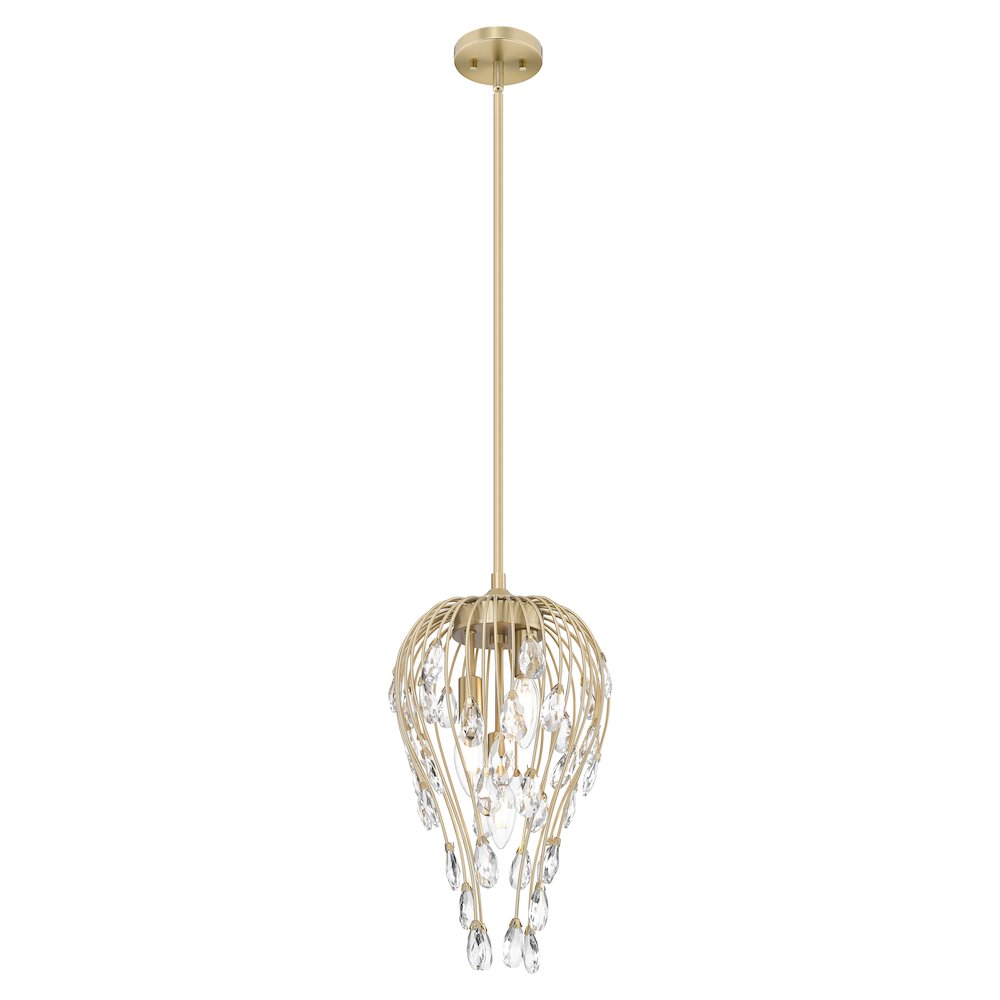 Z-Lite 3 Light Pendant, Modern Gold. Picture 3