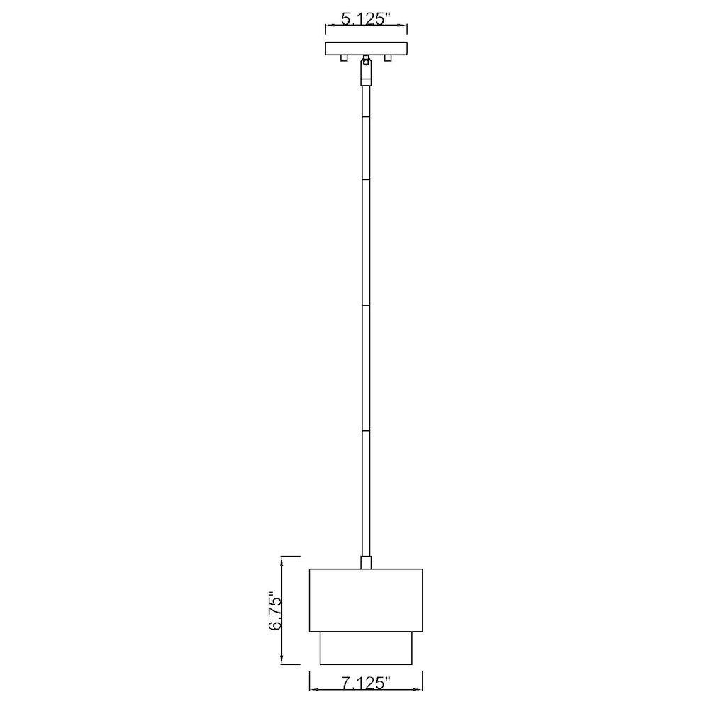 Z-Lite Counterpoint 1 Light Pendant, Modern Gold. Picture 8