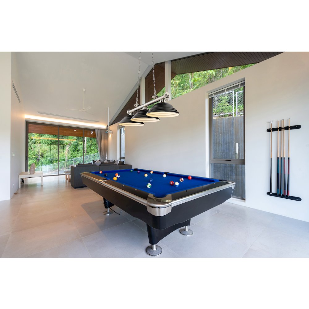 Z-Lite Cordon 3 Light Billiard, Steel Frame, Matte Black Shade Color. Picture 6