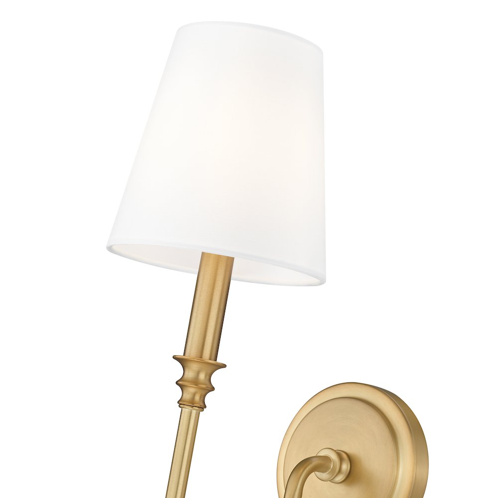 Z-Lite 1 Light Wall Sconce, Rubbed Brass. Picture 4