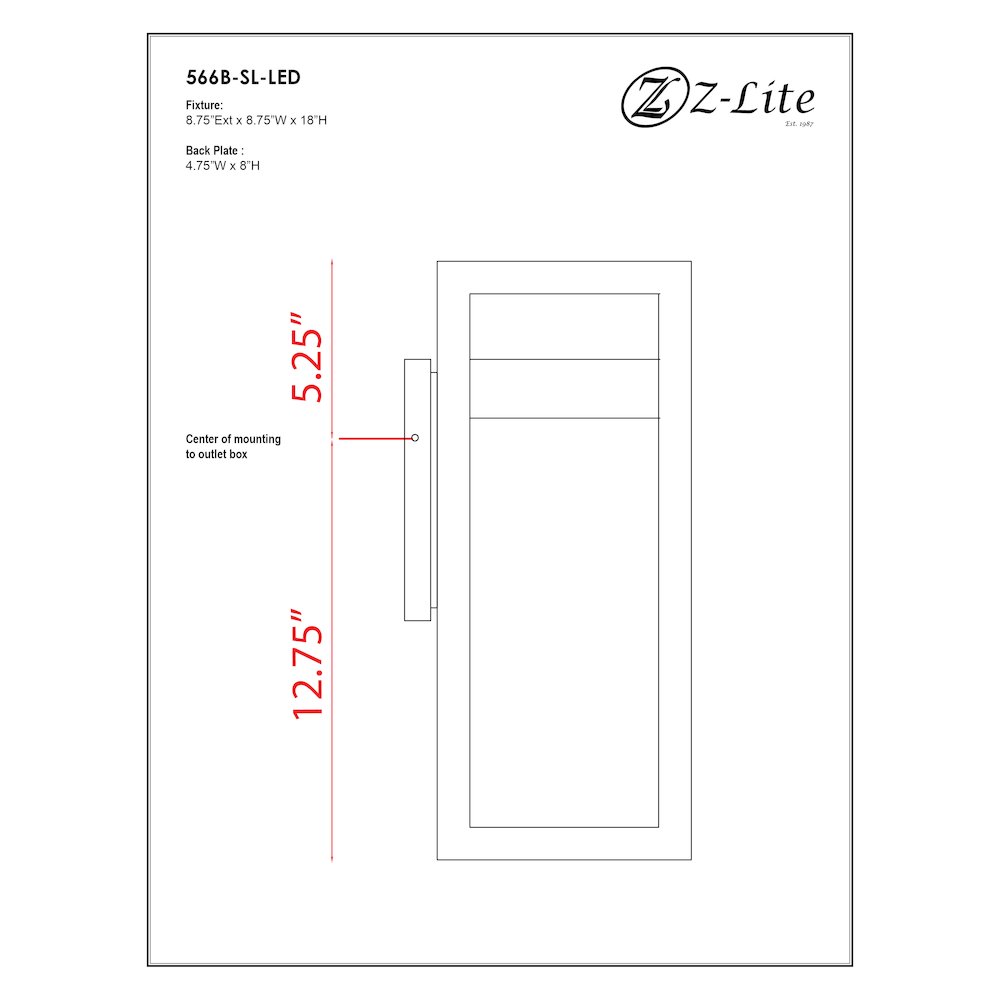 Z-Lite 1 Light Outdoor Wall Light. Picture 6