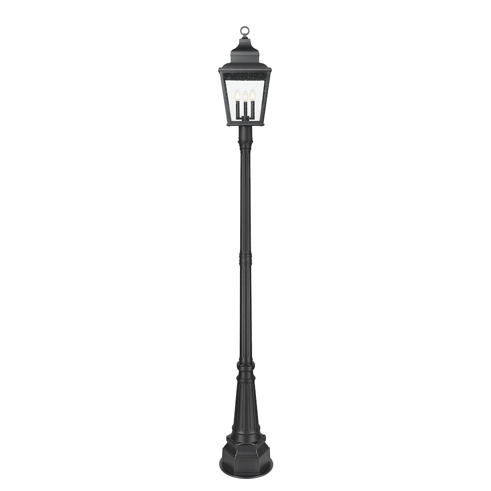 Z-Lite 3 Light Outdoor Post Mounted Fixture, Sand Black. Picture 2