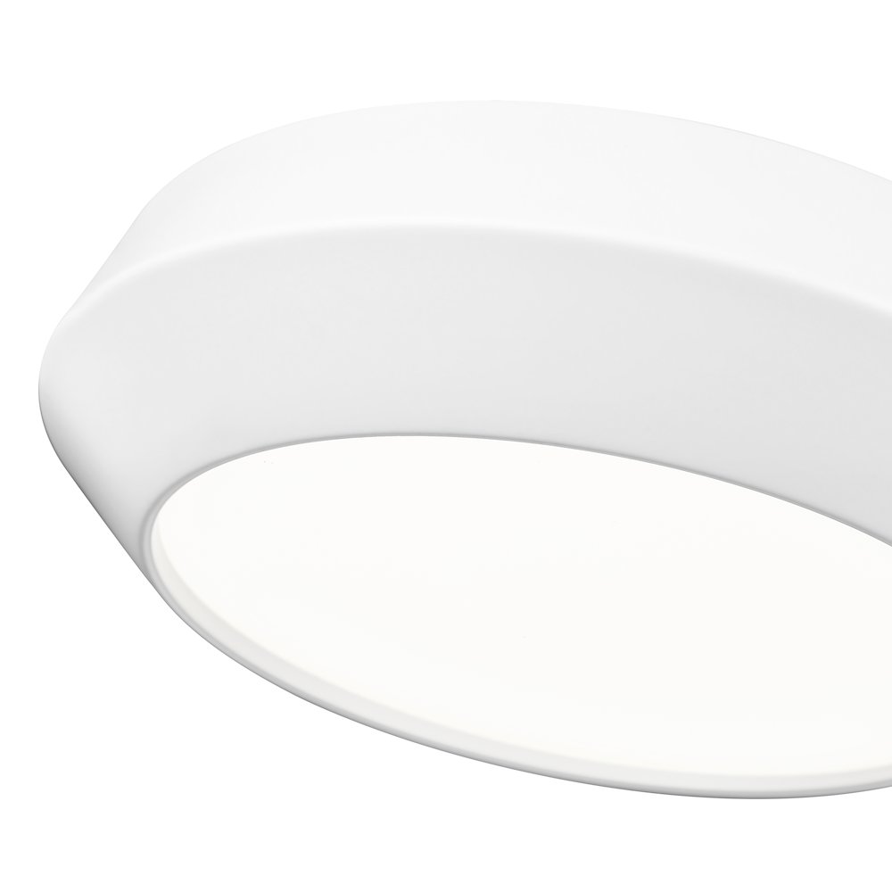 Z-Lite 1 Light Flush Mount, Matte White. Picture 4