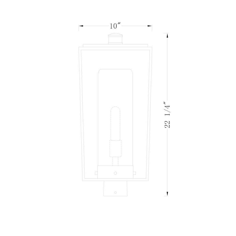 Z-Lite 1 Light Outdoor Post Mount Fixture. Picture 6