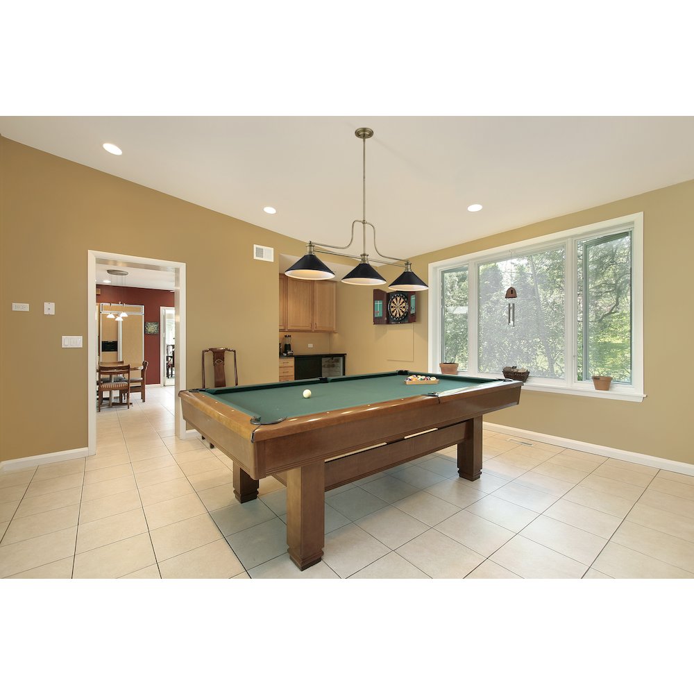 Z-Lite Melange 3 Light Billiard, Steel Frame, Matte Black Shade Color. Picture 6