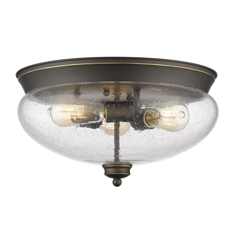 Z-Lite 3 Light Flush Mount. Picture 1