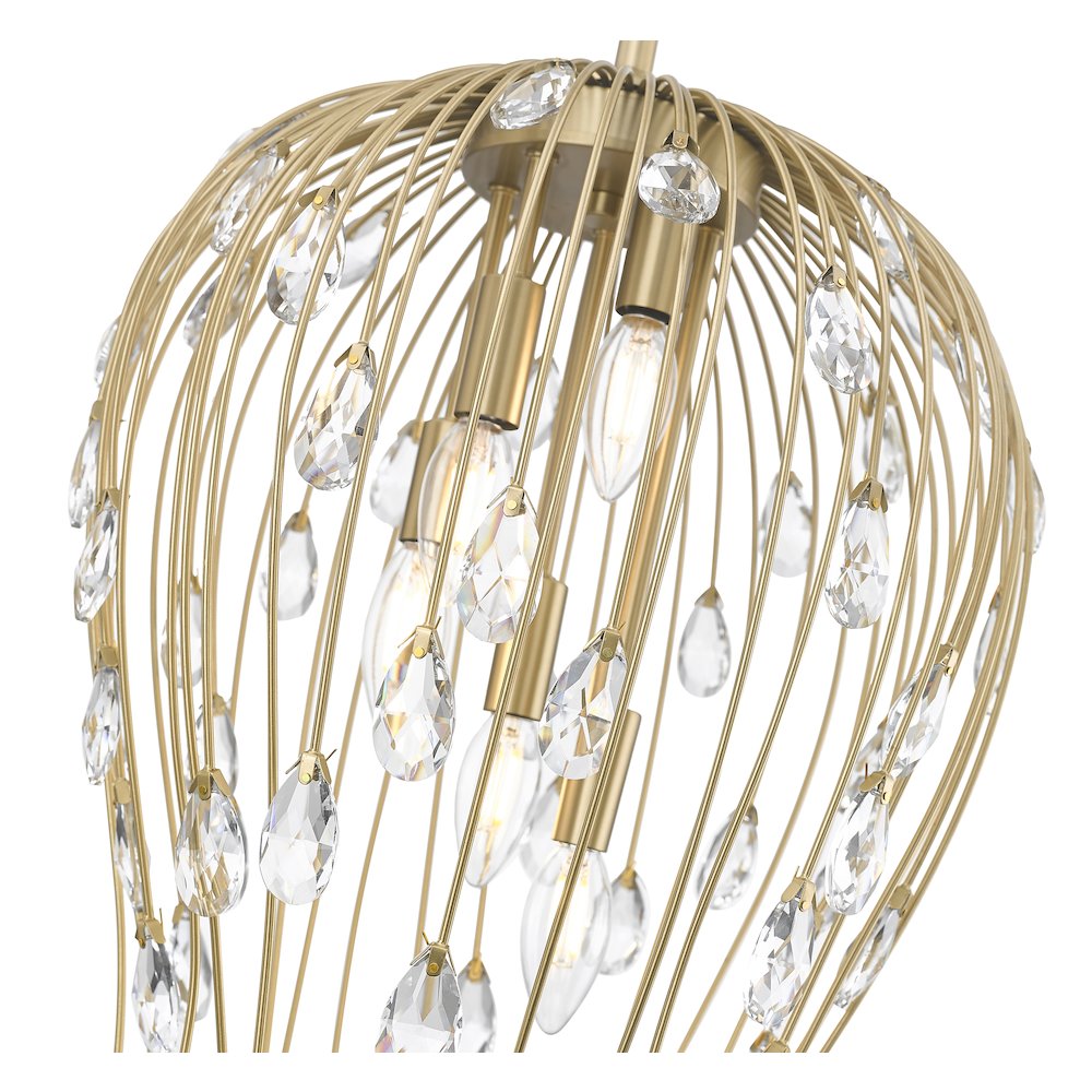 Z-Lite 5 Light Pendant, Modern Gold. Picture 4