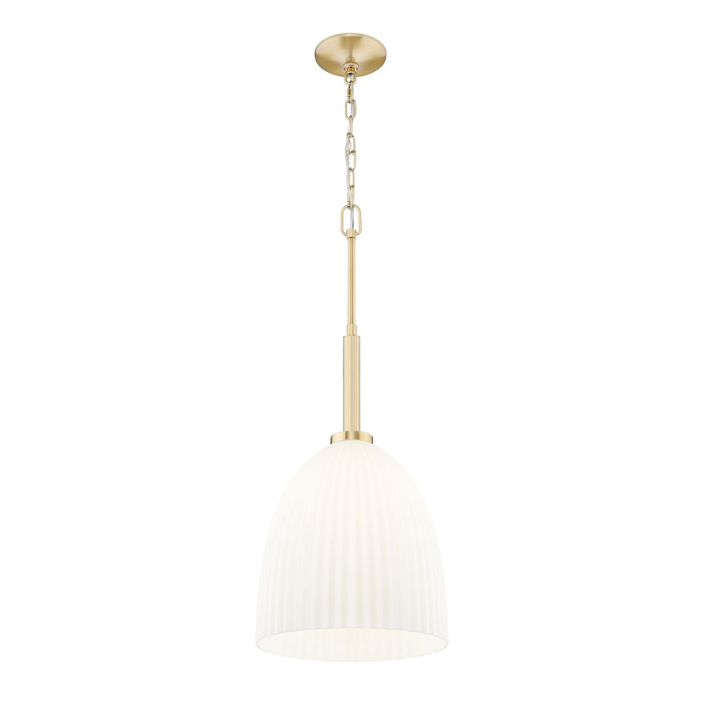 Z-Lite Naya 1 Light Pendant in Modern Gold color, Steel frame. Picture 2