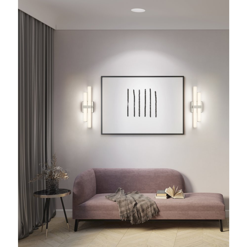 Z-Lite Zane 2 Light Vanity in Brushed Nickel Frame Finish. Picture 7