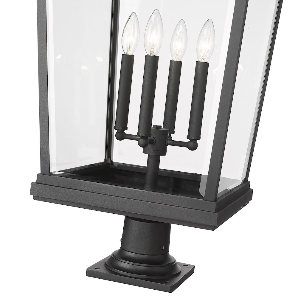 Z-Lite 4 Light Outdoor Pier Mounted Fixture. Picture 4