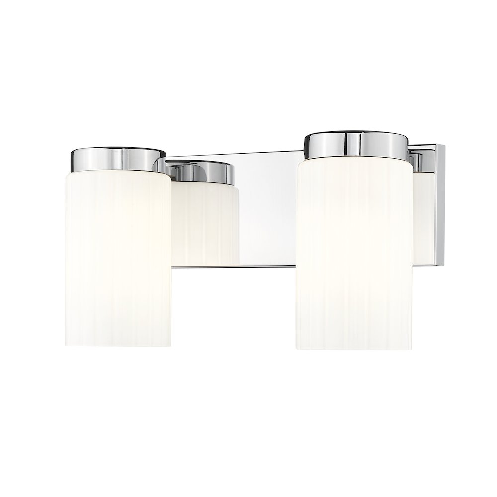 Z-Lite Burk 2 Light Vanity, Chrome. Picture 1
