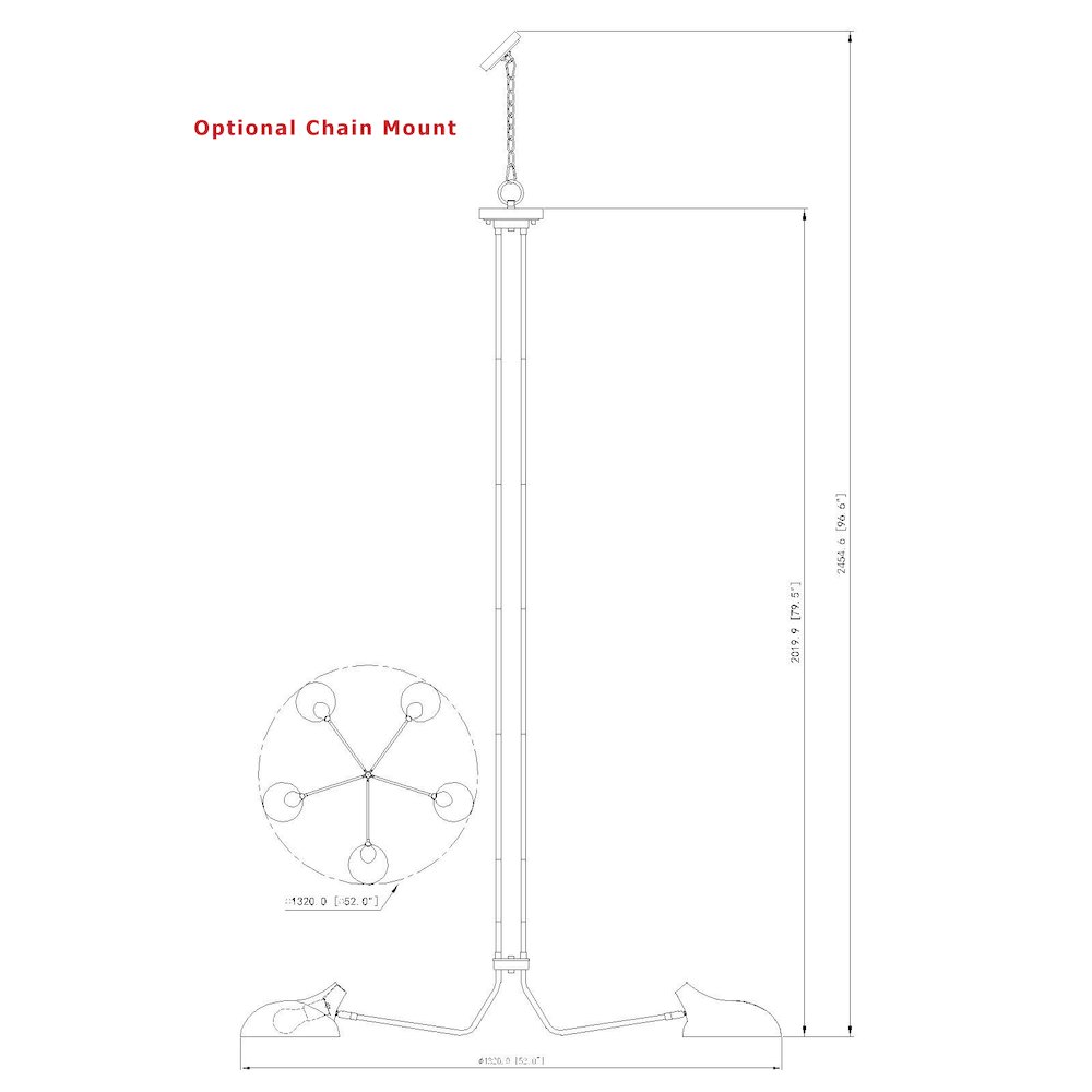 Z-Lite 5 Light Chandelier. Picture 8