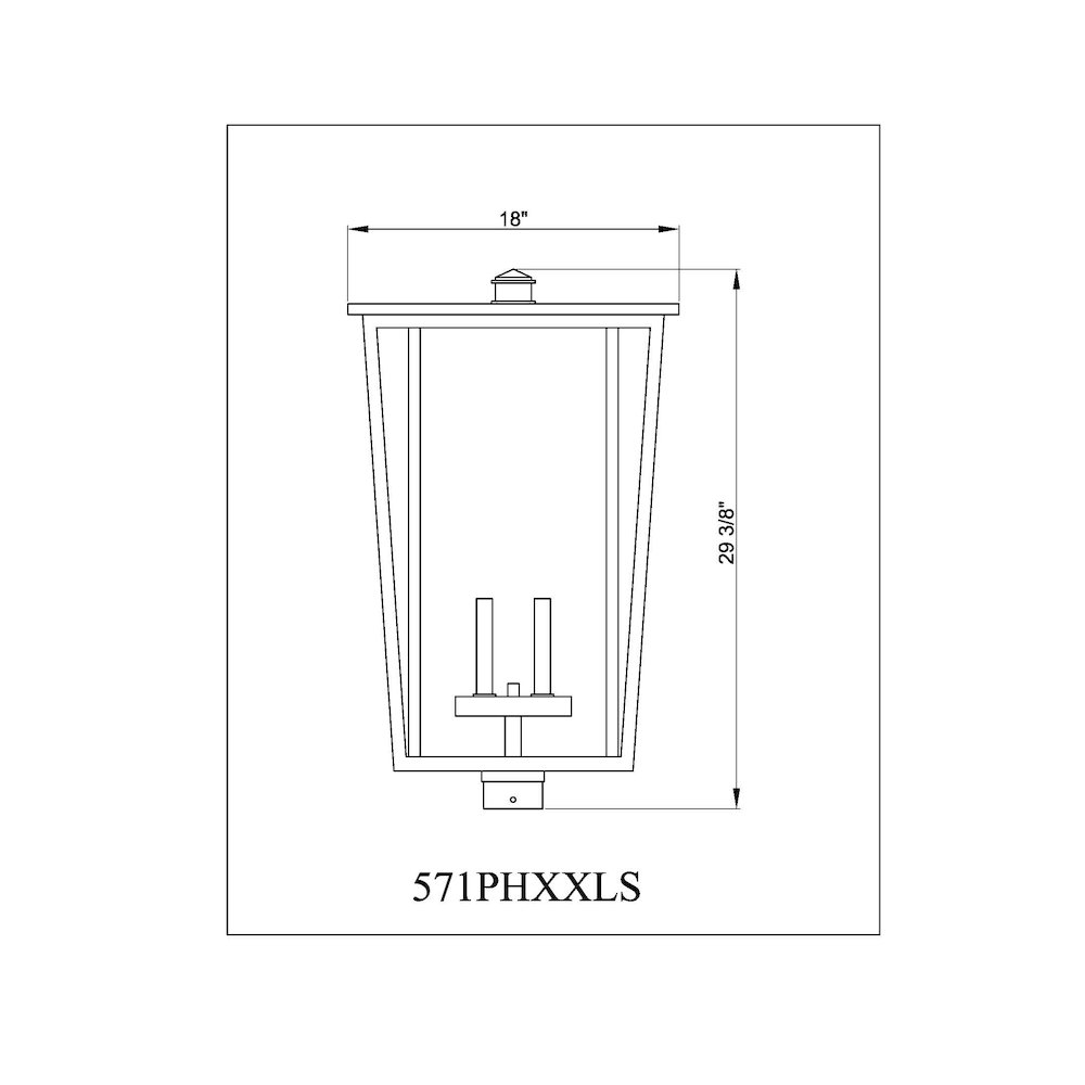 Z-Lite 4 Light Outdoor Post Mount Fixture. Picture 6