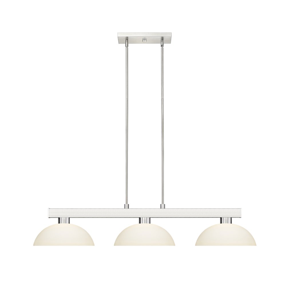 Z-Lite Cobalt 3 Light Billiard, Steel Frame, Matte Opal Shade Color. Picture 2