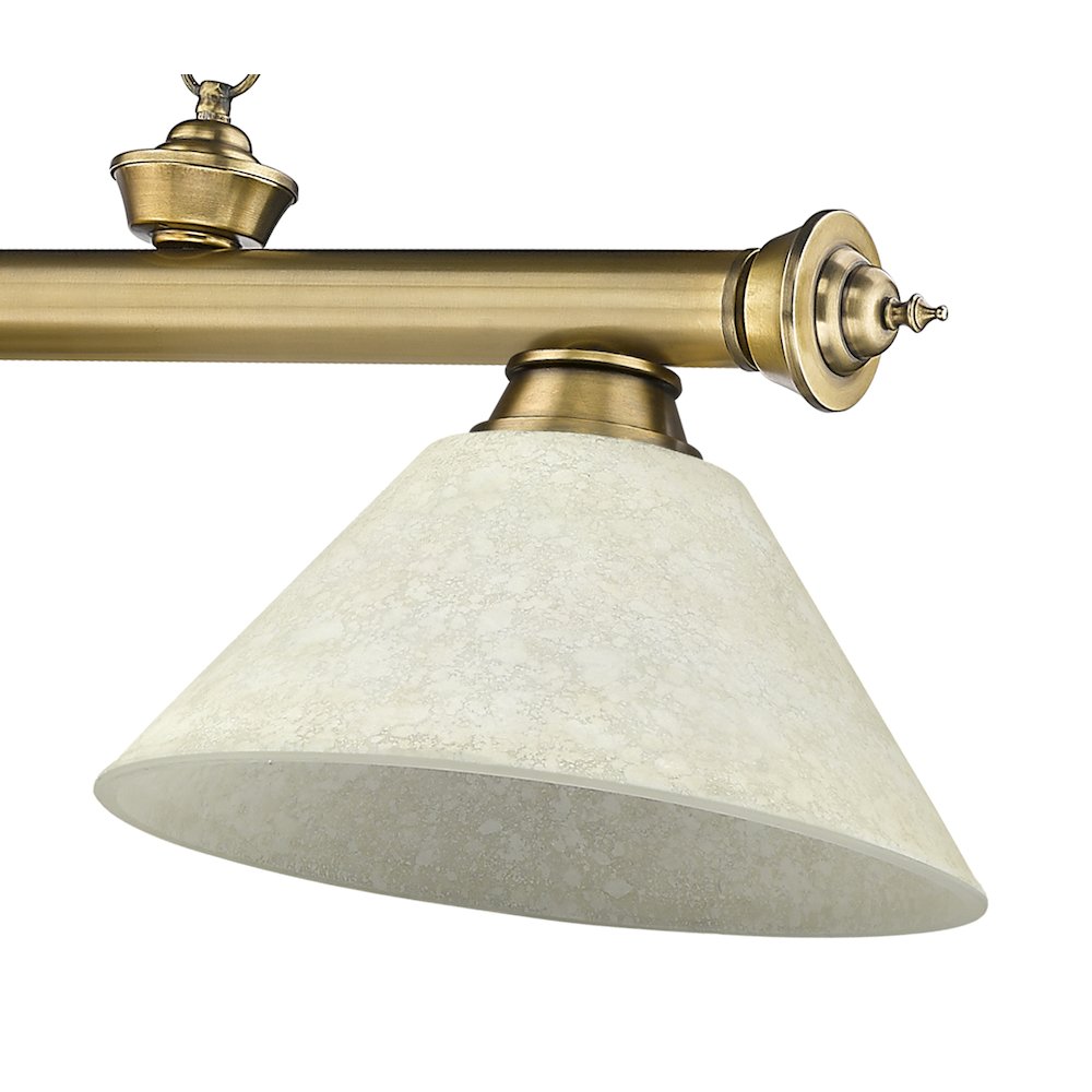 Z-Lite Cordon 3 Light Billiard, Steel Frame, Golden Mottle Shade Color. Picture 4