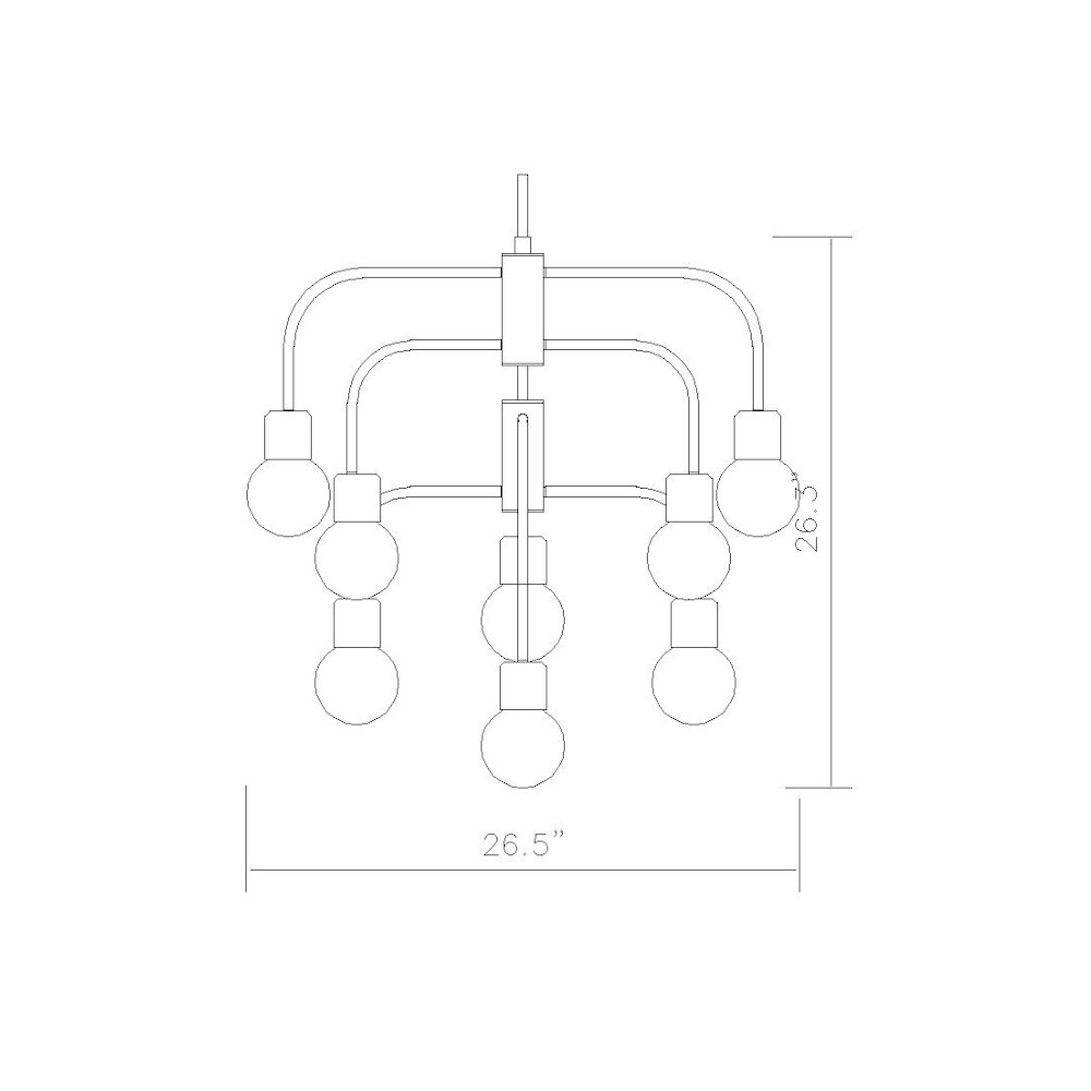 Z-Lite 9 Light Chandelier. Picture 8