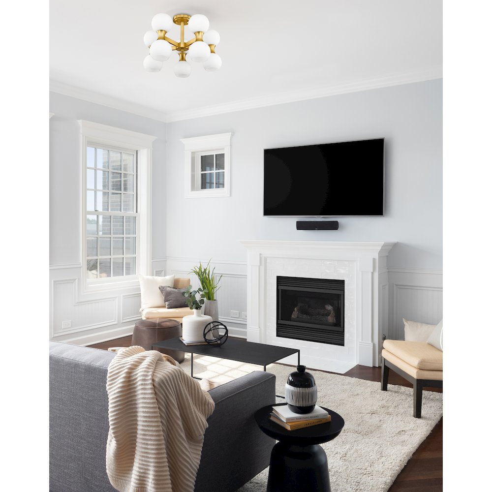 Z-Lite 10 Light Semi Flush Mount. Picture 6
