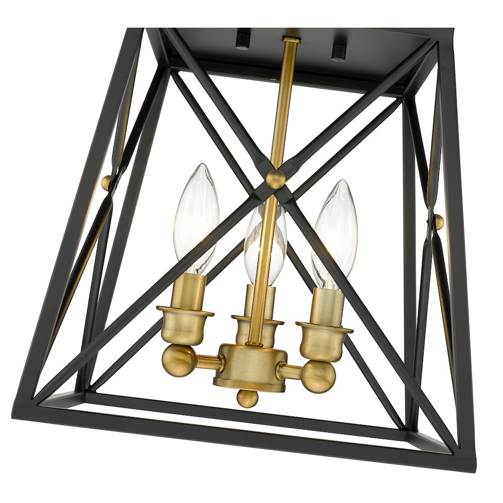 Z-Lite 3 Light Flush Mount. Picture 4