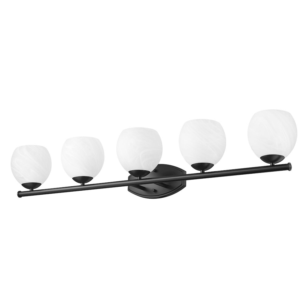 Z-Lite 5 Light Vanity, Matte Black. Picture 7