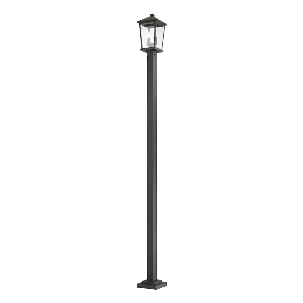 Z-Lite 2 Light Outdoor Post Mounted Fixture. Picture 1