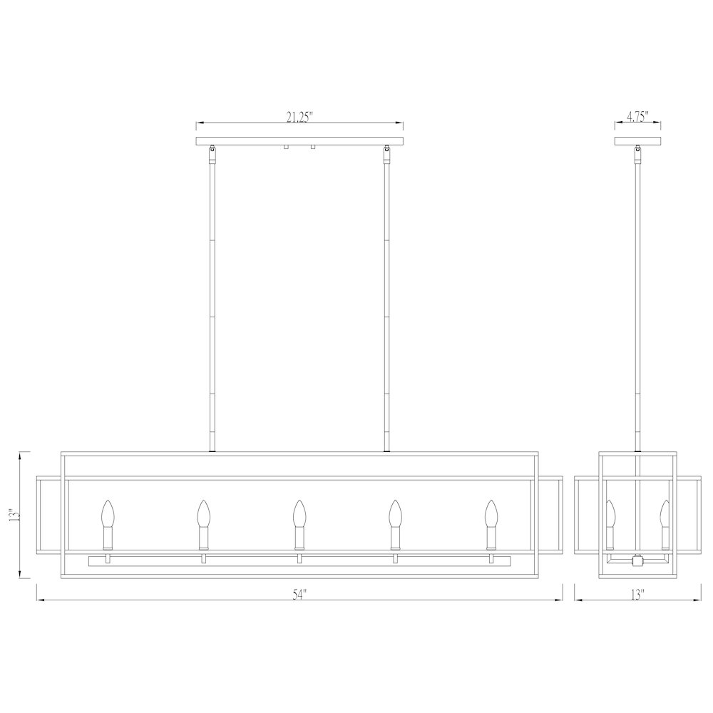 Z-Lite 10 Light Linear Chandelier. Picture 5