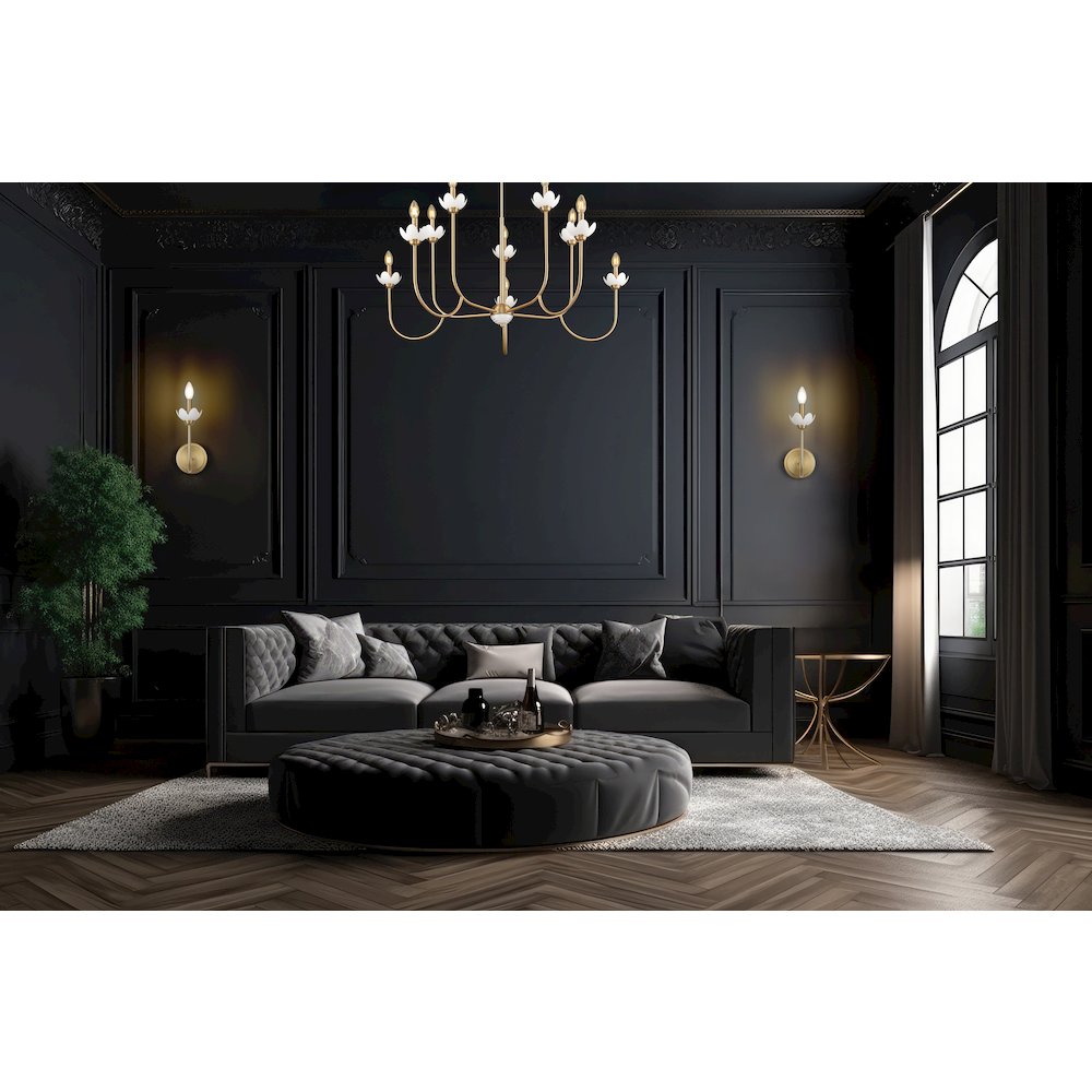 Z-Lite Allistair 10 Light Chandelier in Modern Gold color, Steel frame. Picture 7