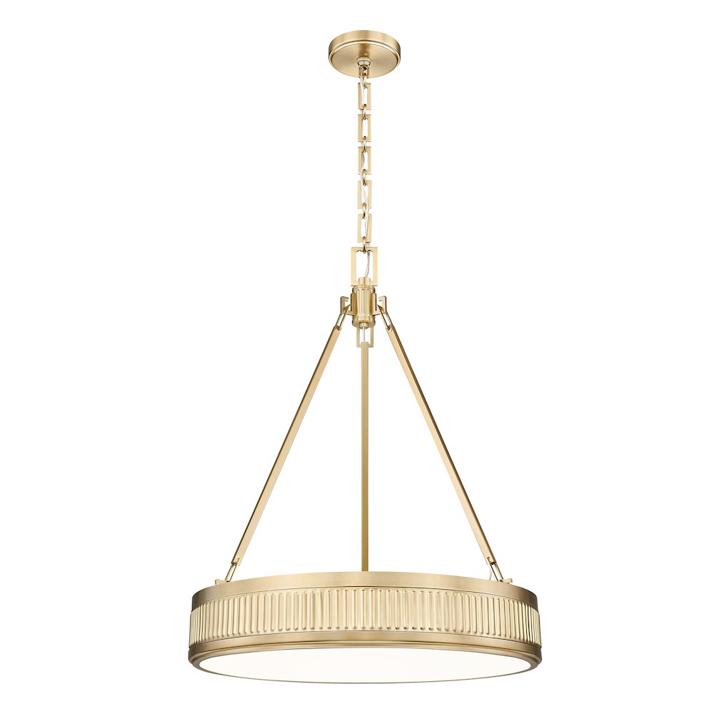 Z-Lite 3 Light Pendant, Modern Gold. Picture 1
