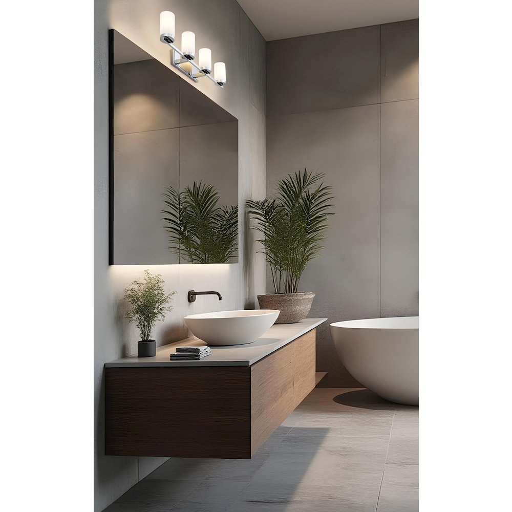 Z-Lite Danica 4 Light Vanity in Chrome color, Steel frame. Picture 7