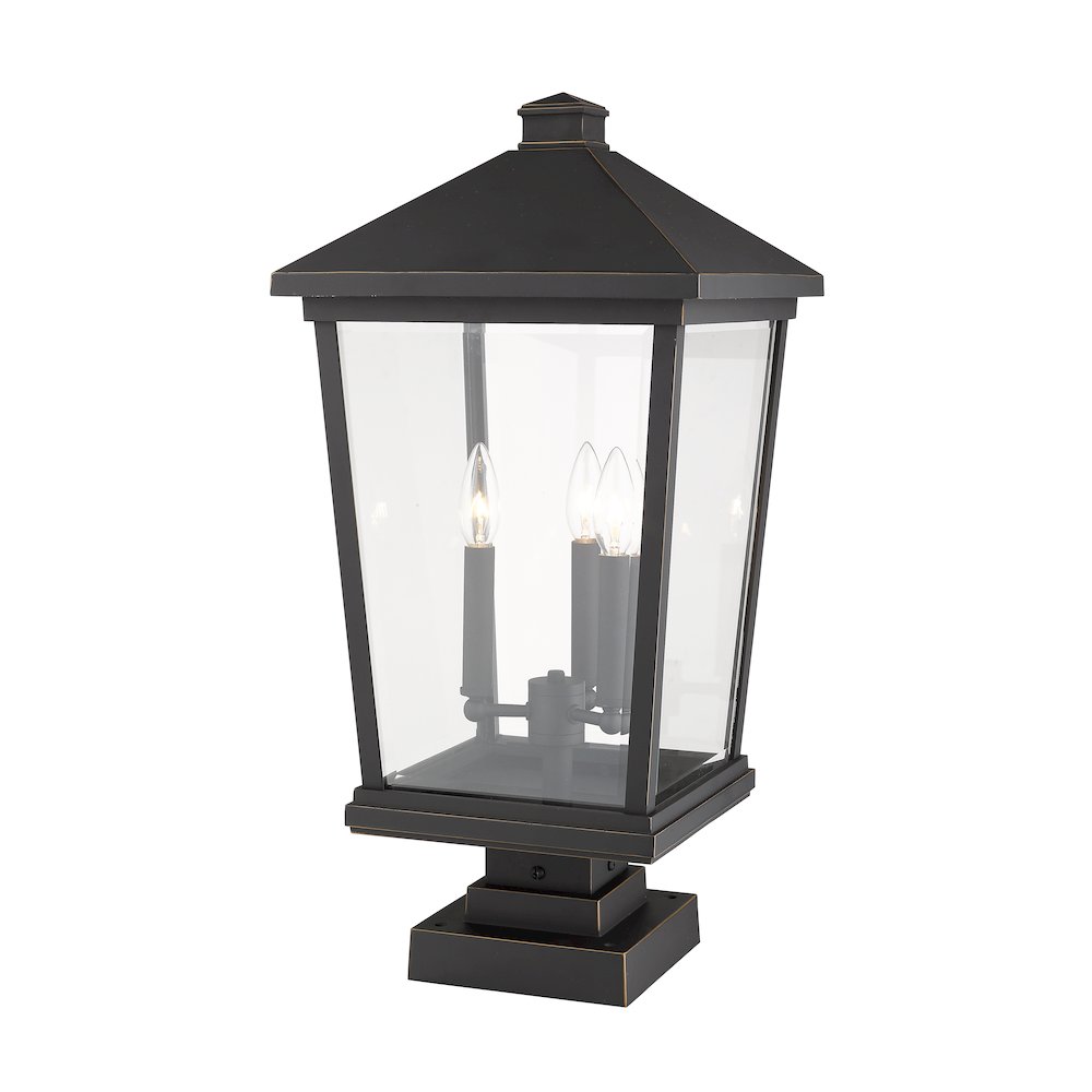 Z-Lite 3 Light Outdoor Pier Mounted Fixture. Picture 2
