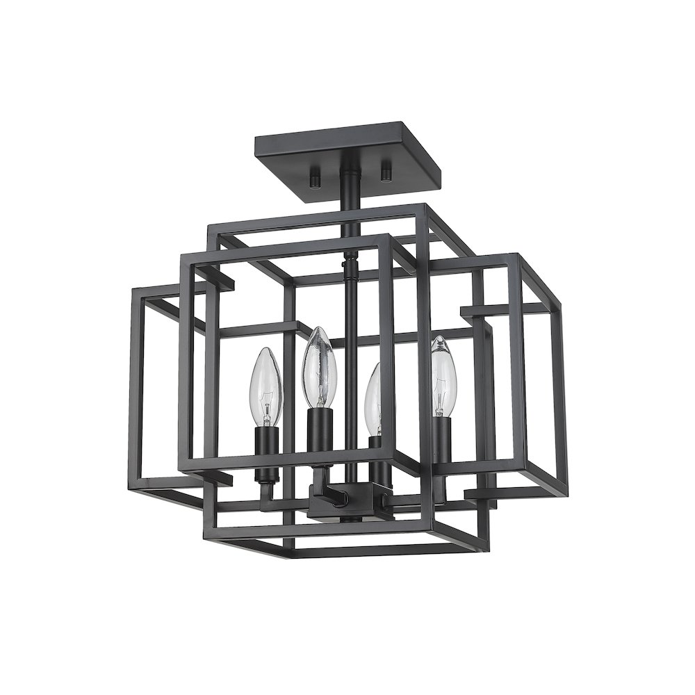 Z-Lite 4 Light Semi Flush Mount. Picture 5