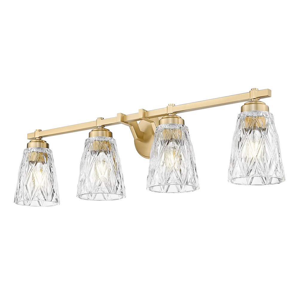 Z-Lite 4 Light Vanity, Modern Gold. Picture 3