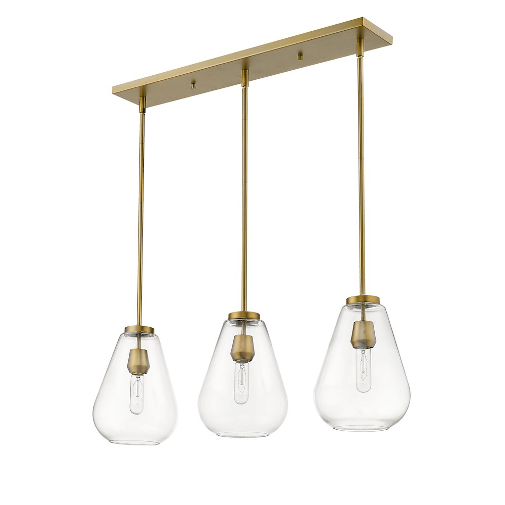 Z-Lite 3 Light Linear Chandelier. Picture 5