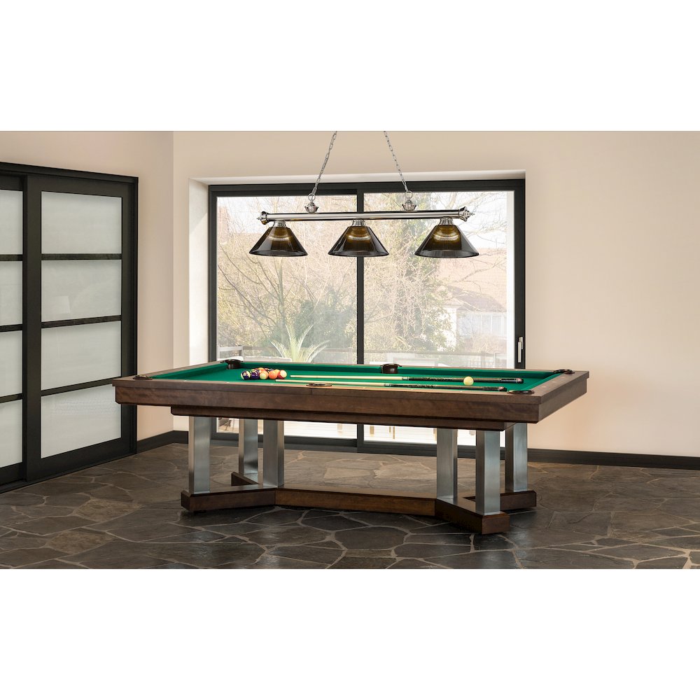 Z-Lite Cordon 3 Light Billiard, Steel Frame, Smoke Shade Color. Picture 6