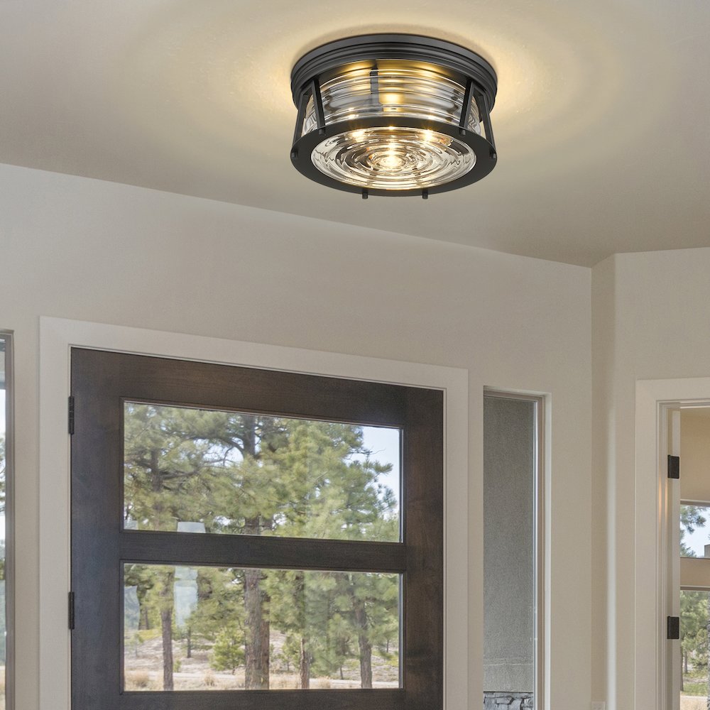 Z-Lite 3 Light Flush Mount. Picture 7