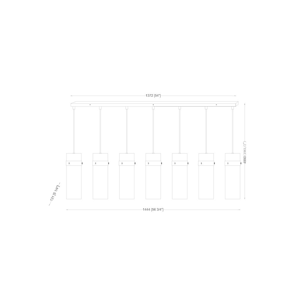 Z-Lite 7 Light Linear Chandelier. Picture 8