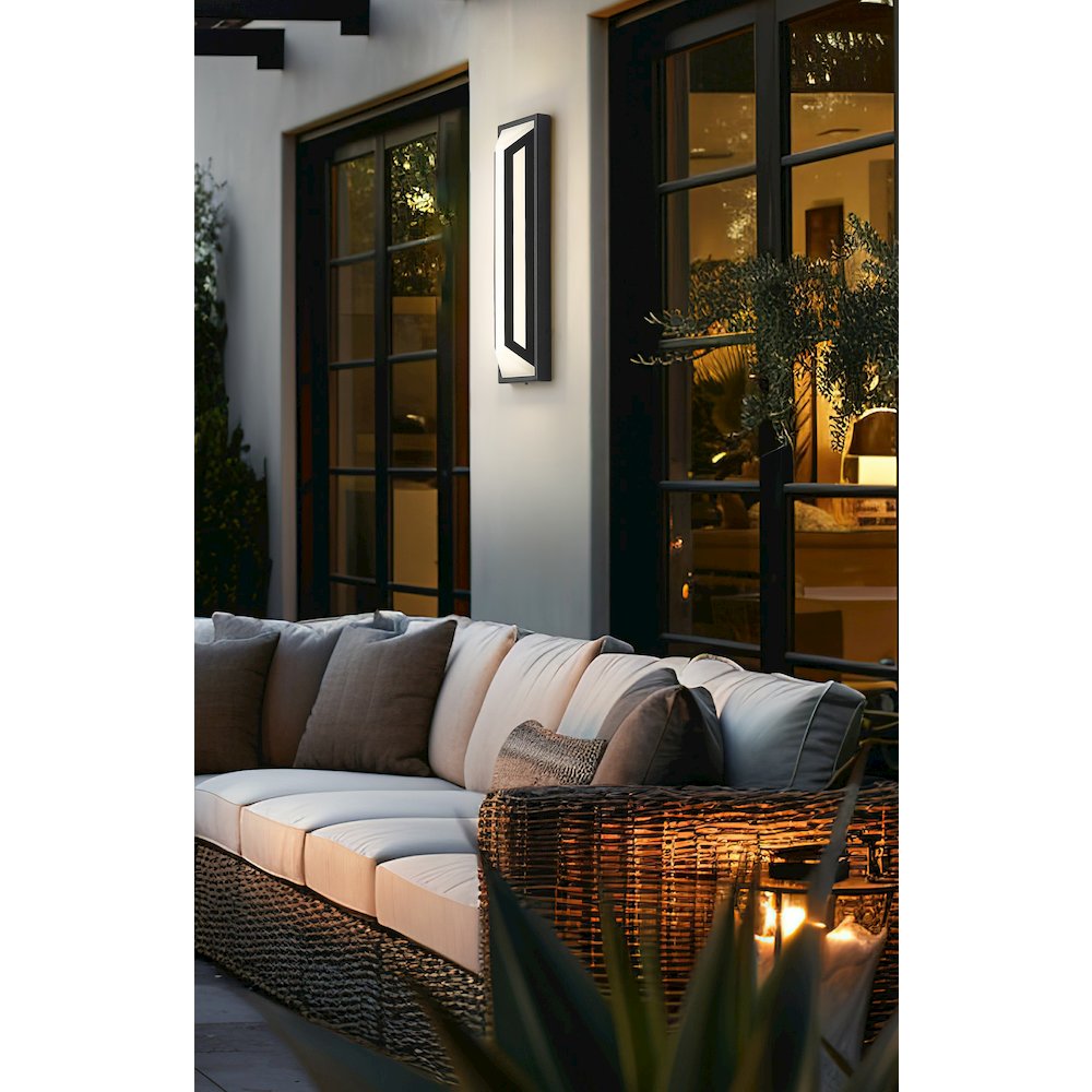 Z-Lite 2 Light Outdoor Wall Light, Sand Black. Picture 5