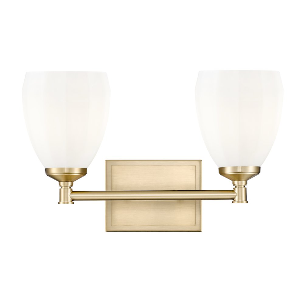 Z-Lite Oren 2 Light Vanity in Modern Gold color, Steel frame. Picture 2
