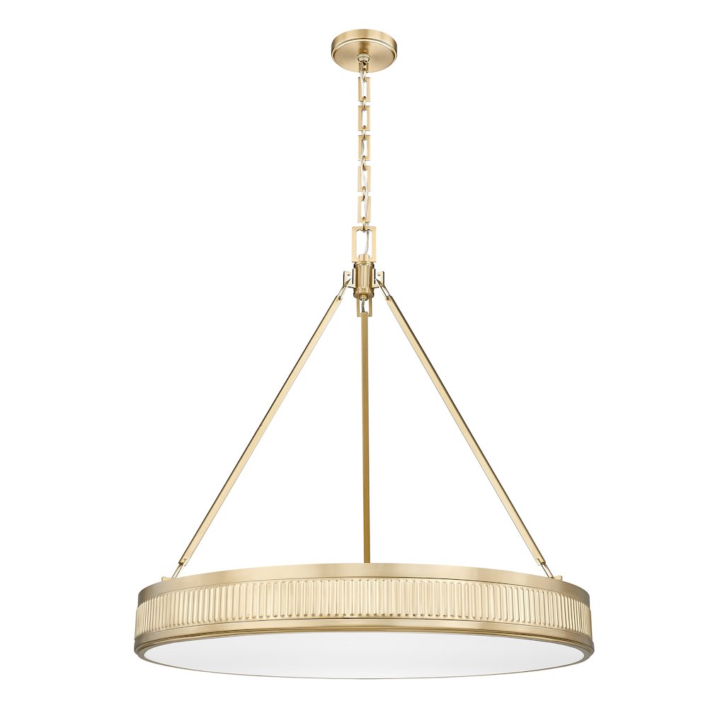 Z-Lite 3 Light Pendant, Modern Gold. Picture 7