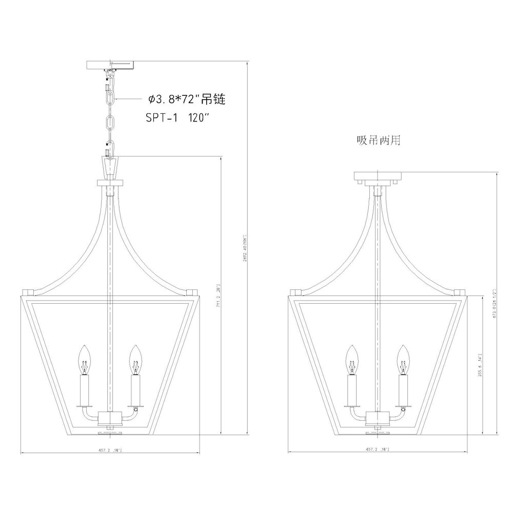 Z-Lite 4 Light Chandelier, Rubbed Brass. Picture 8