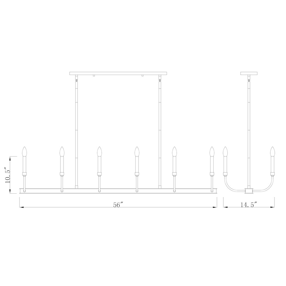 Z-Lite 12 Light Linear Chandelier. Picture 8