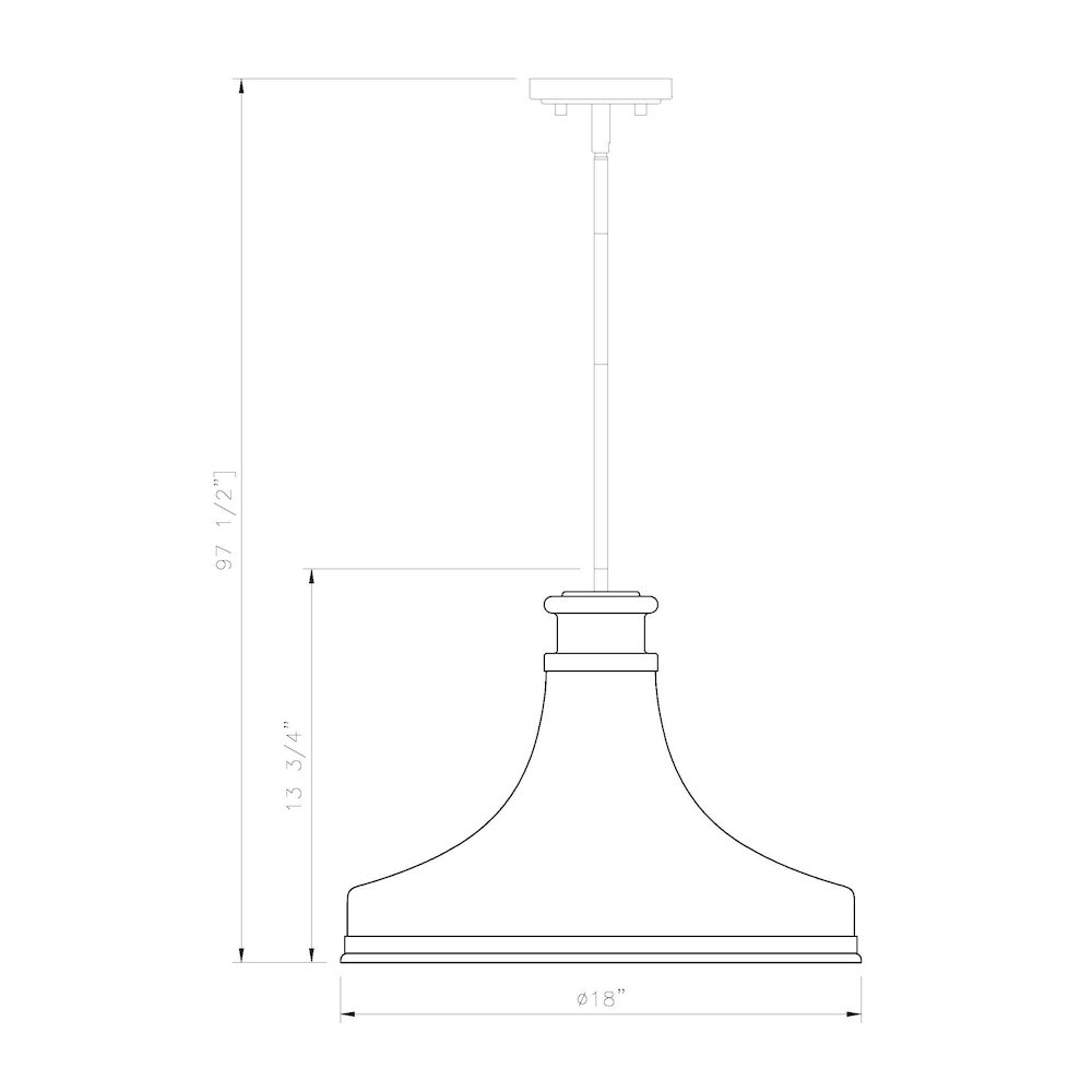 Z-Lite 1 Light Pendant, Modern Gold. Picture 8
