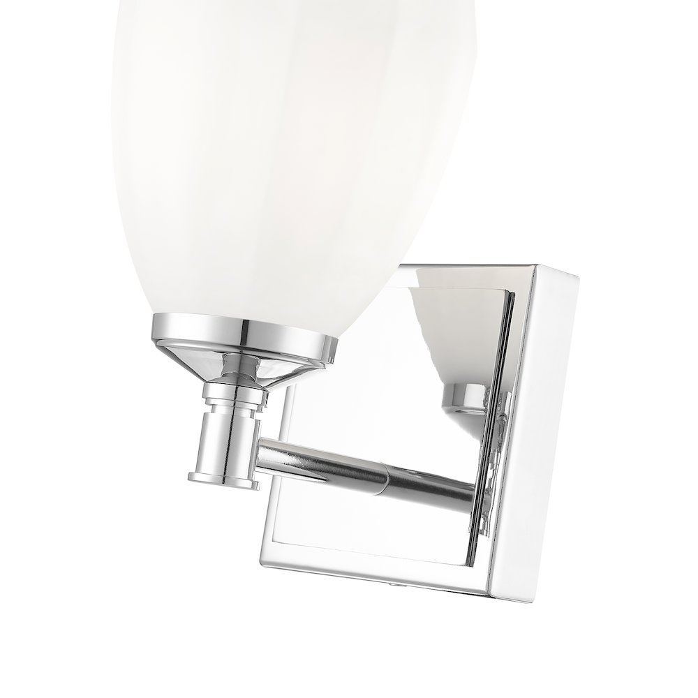 Z-Lite Oren 1 Light Vanity in Chrome  color, Steel frame. Picture 4