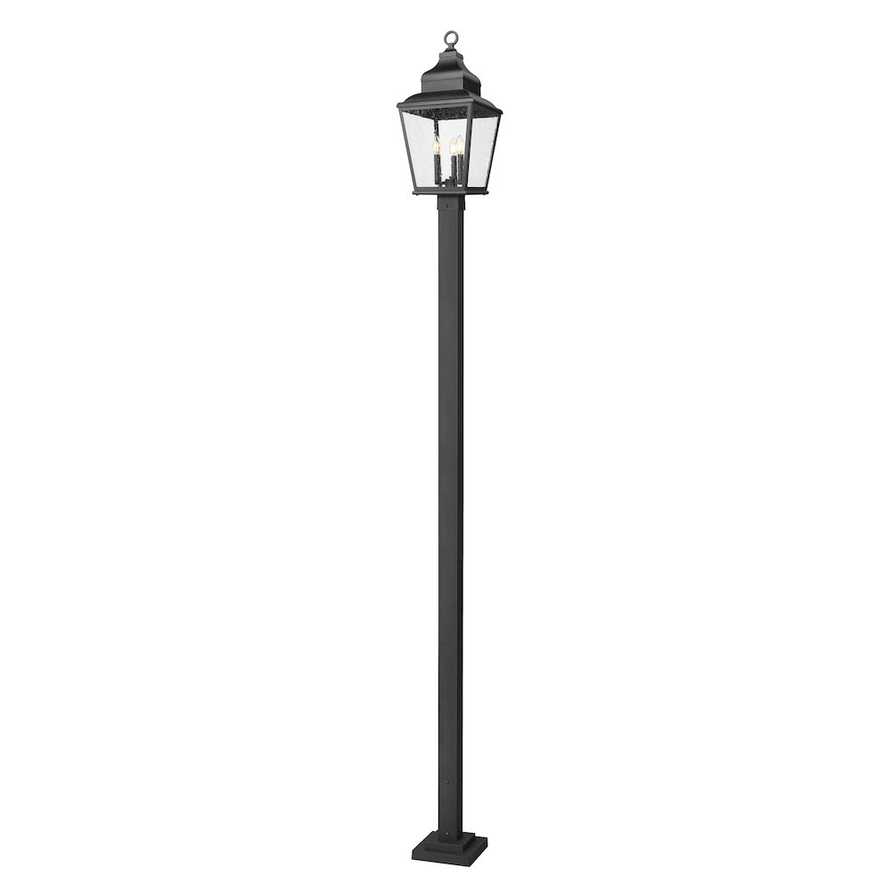 Z-Lite 3 Light Outdoor Post Mounted Fixture, Sand Black. Picture 1