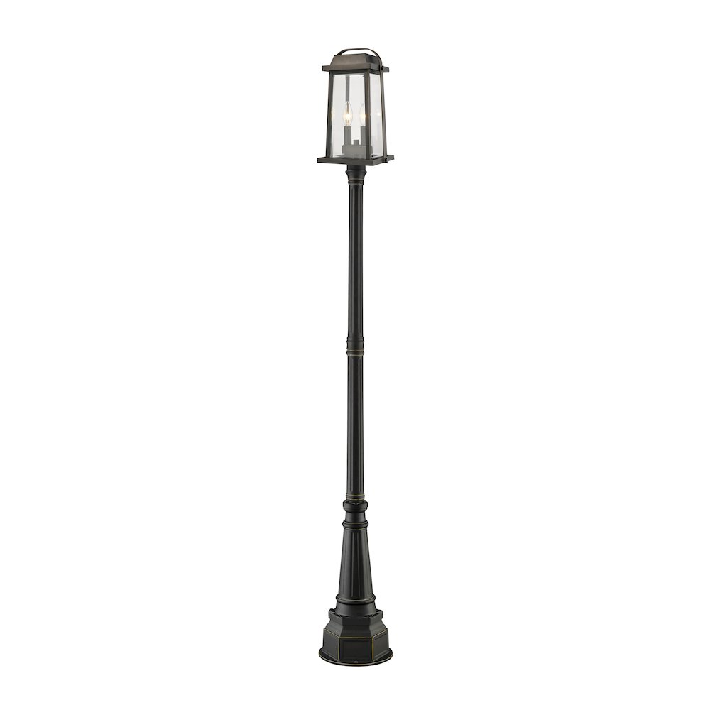 Z-Lite 2 Light Outdoor Post Mounted Fixture. Picture 1
