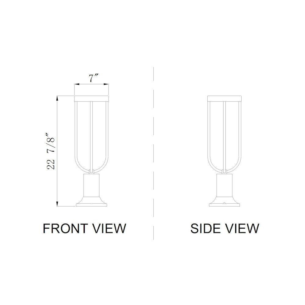 Z-Lite 1 Light Outdoor Pier Mounted Fixture. Picture 8