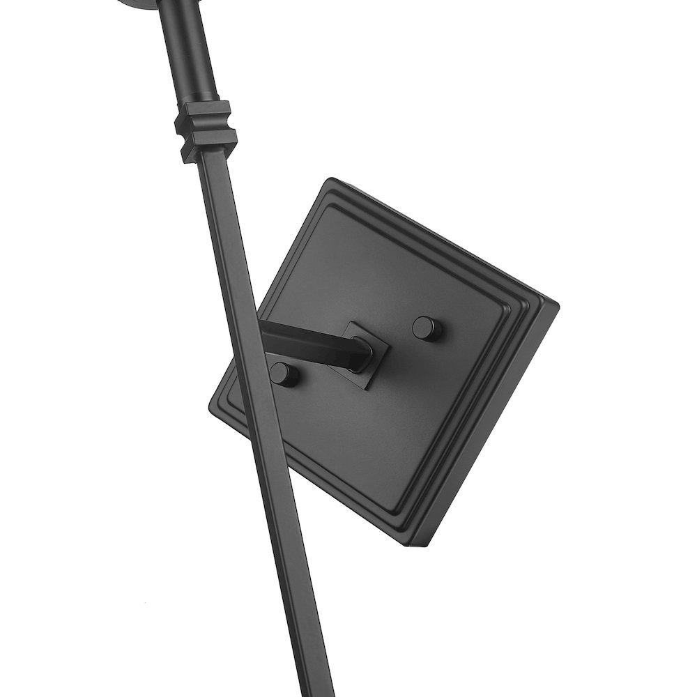 Z-Lite 1 Light Wall Sconce, Matte Black. Picture 4