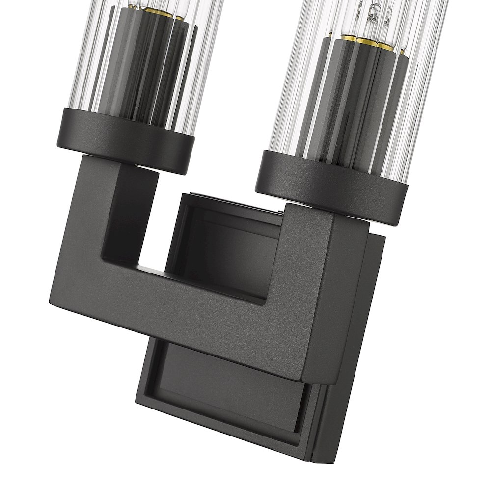 Z-Lite Beau 2 Light Wall Sconce in Bronze  Frame Finish. Picture 4