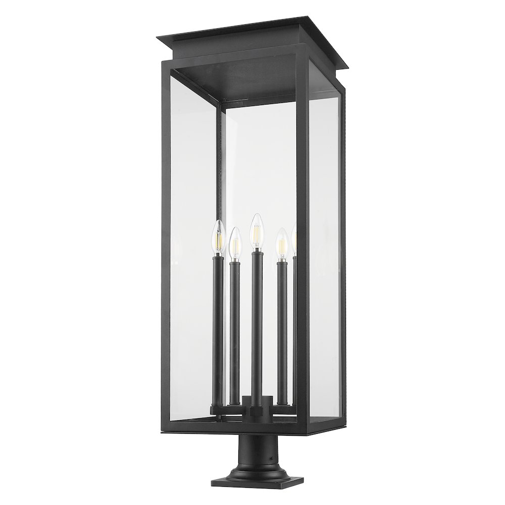 Z-Lite 5 Light Outdoor Pier Mounted Fixture. Picture 5