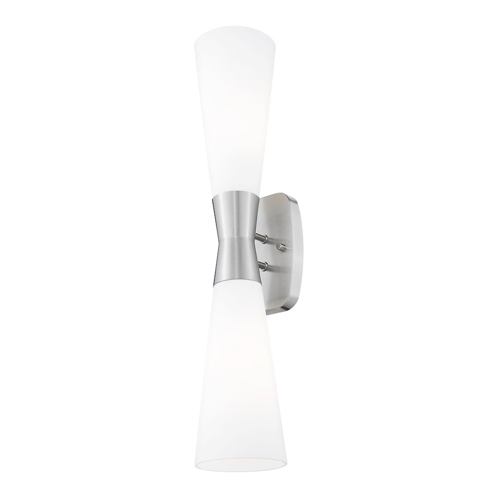 Z-Lite 2 Light Wall Sconce, Brushed Nickel. Picture 3